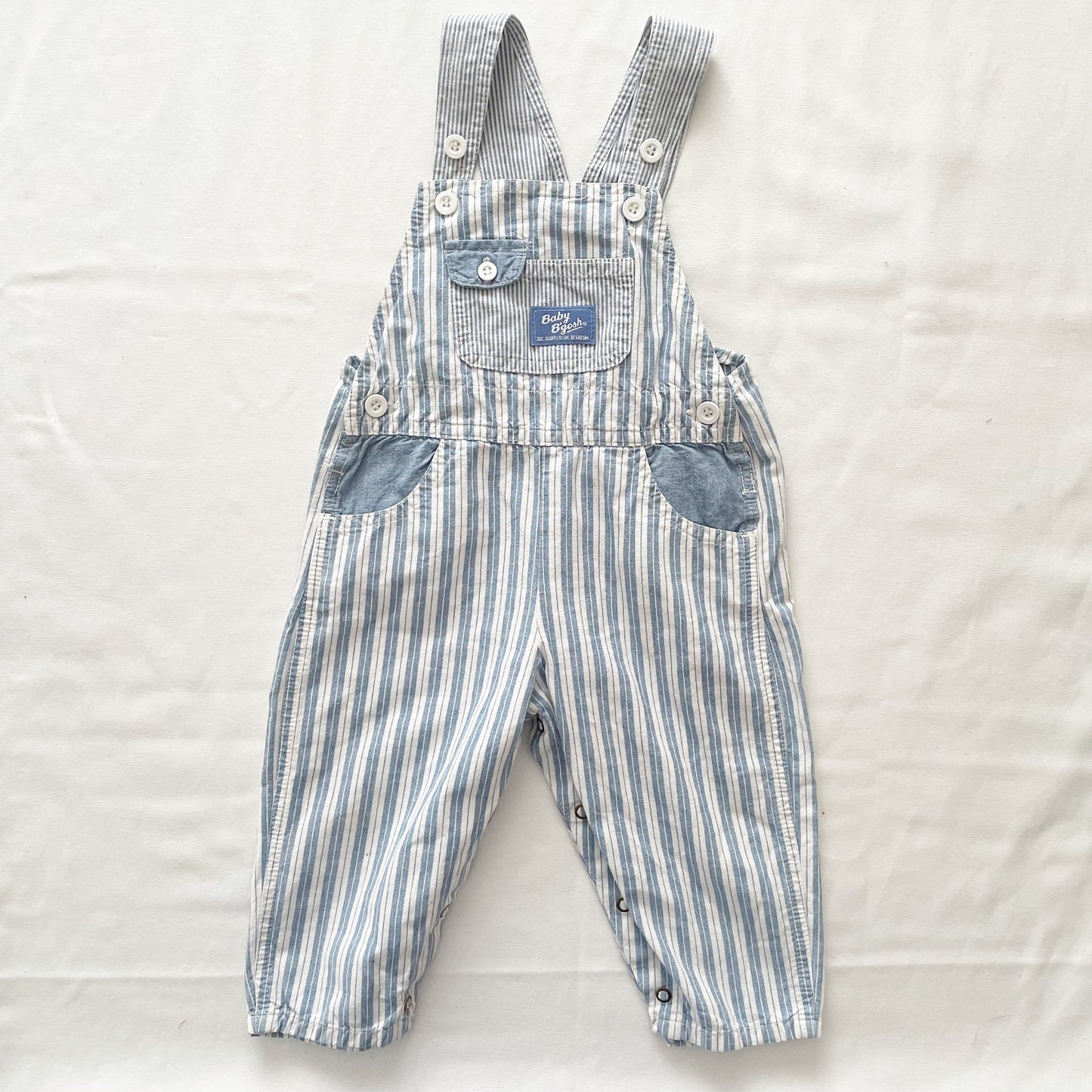 Baby B’gosh Light Blue Stripe Overalls