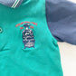 OshKosh Train Embroidered Polo - Yellow Clover Vintage Kids Clothes