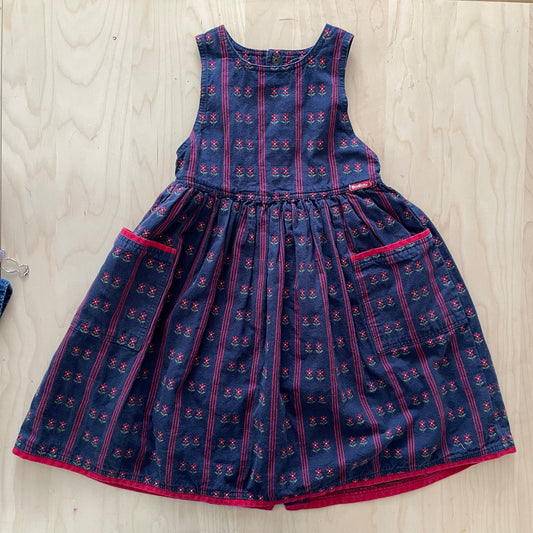 OshKosh Floral Woven Dress - Yellow Clover Vintage Kids Clothes