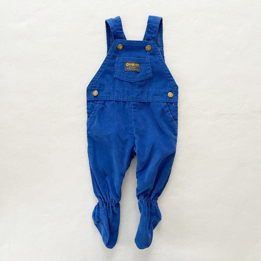 Vintage OshKosh Footed Cord Baby Overalls