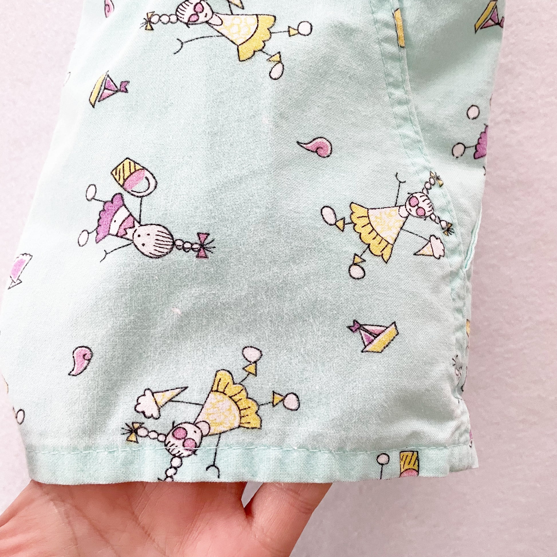 OshKosh Ice Cream Girls Shortalls - Yellow Clover Vintage Kids Clothes