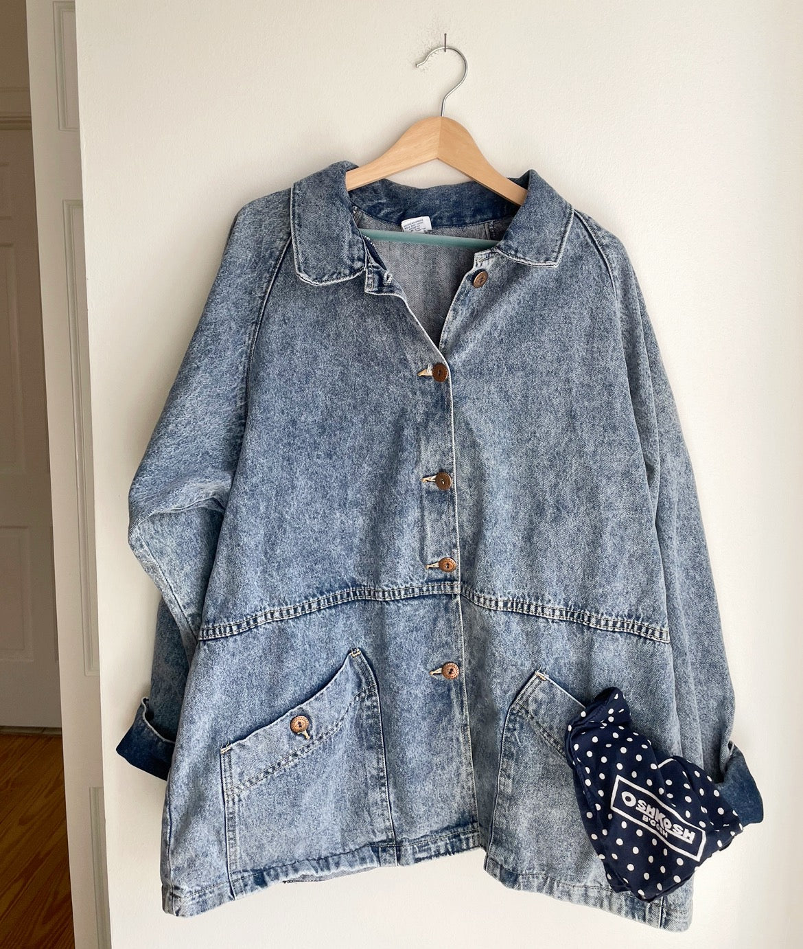 OshKosh Women’s Acid Wash Chore Coat - Yellow Clover Vintage Kids Clothes