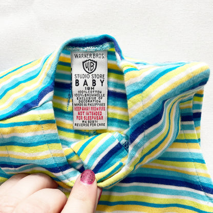 Warner Brothers Taz Fishing Romper • 18m - Yellow Clover Vintage Kids Clothes