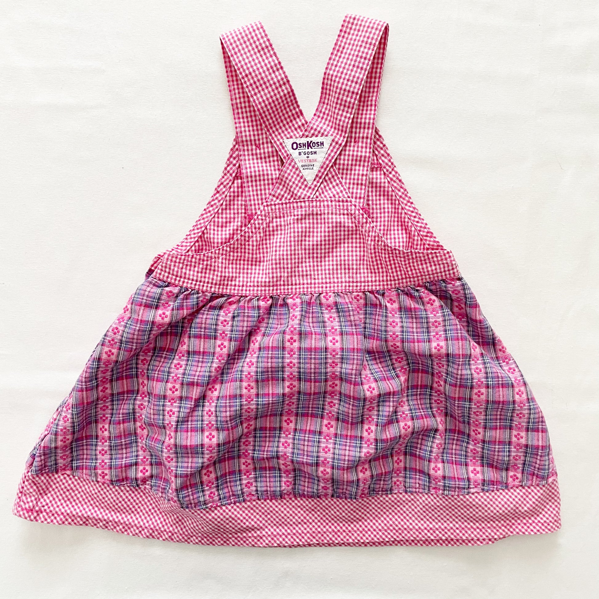OshKosh Plaid Woven Skirtall - Yellow Clover Vintage Kids Clothes
