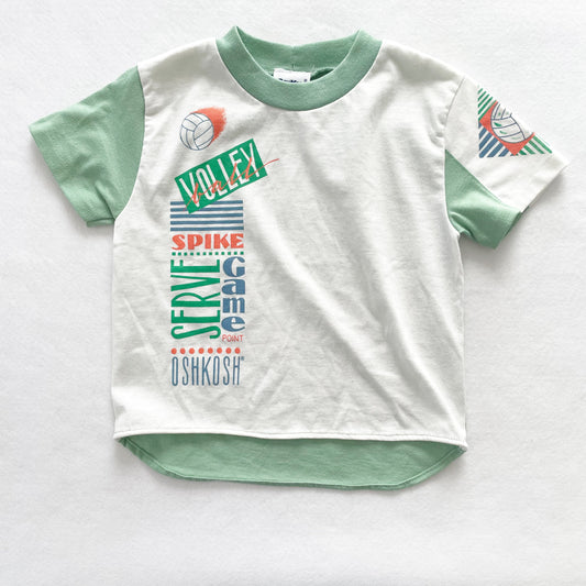 OshKosh Volleyball Graphic Tee - Yellow Clover Vintage Kids Clothes