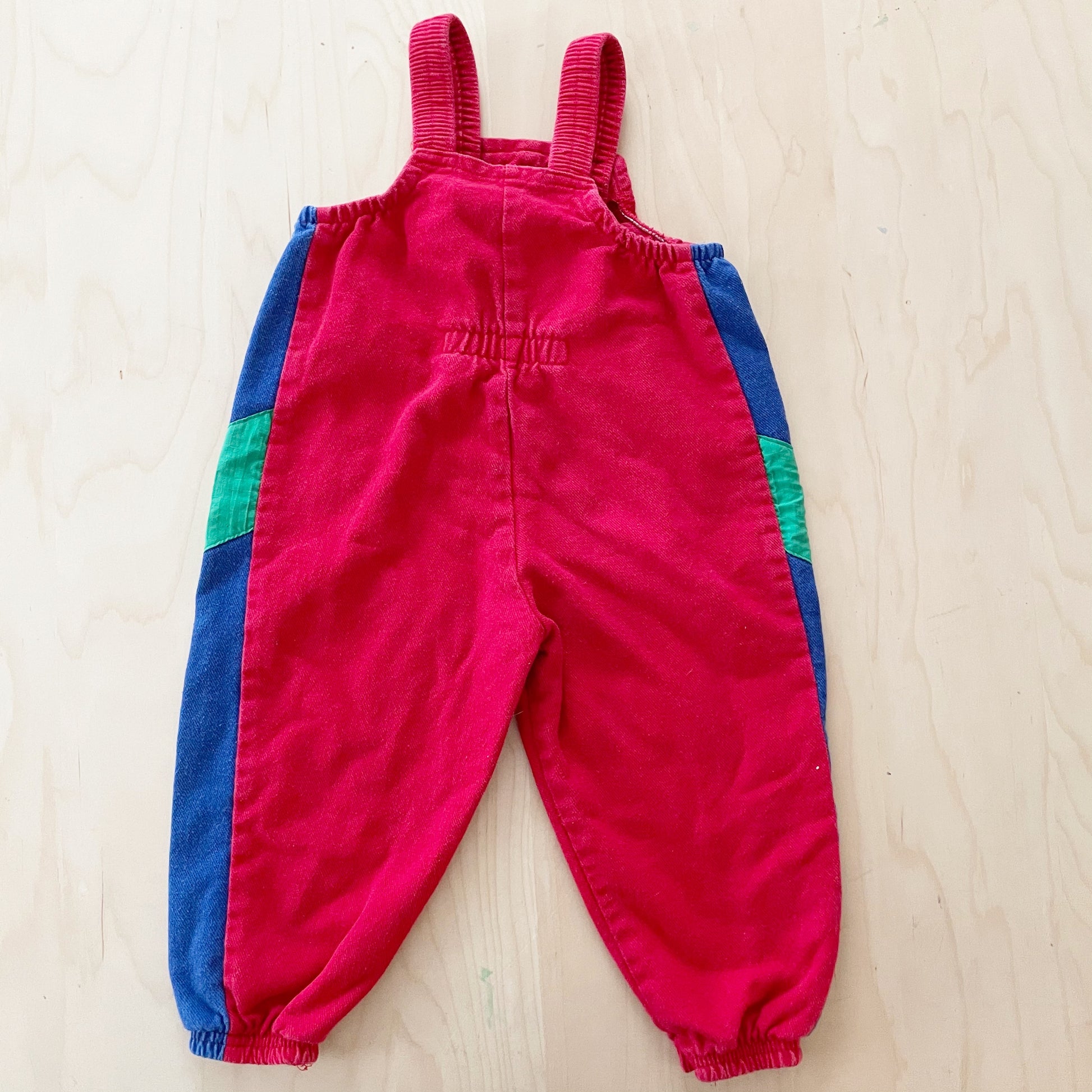 OshKosh Painter Patch Bubble Overalls - Yellow Clover Vintage Kids Clothes