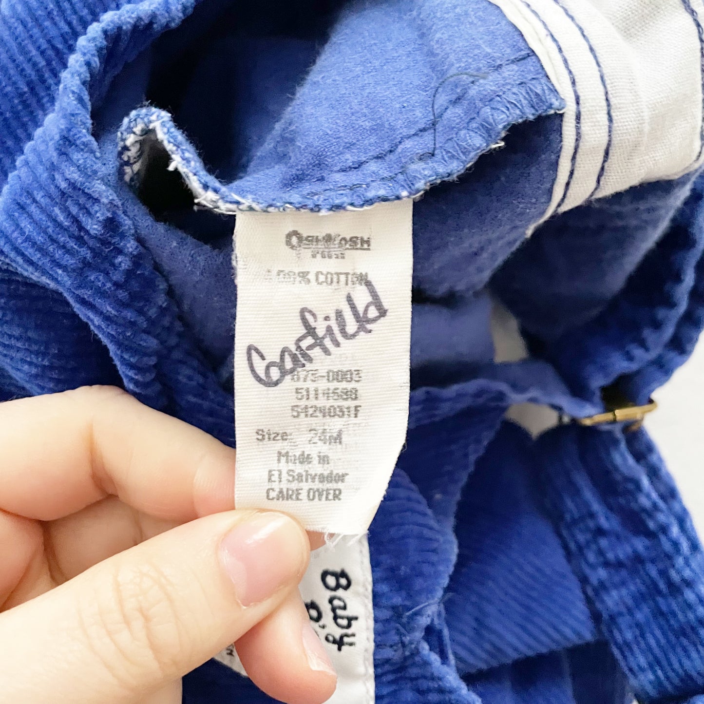 Baby B’gosh Blue Cord Overalls