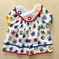 Rare Editions Primary Colors Flower Print Dress - Yellow Clover Vintage Kids Clothes