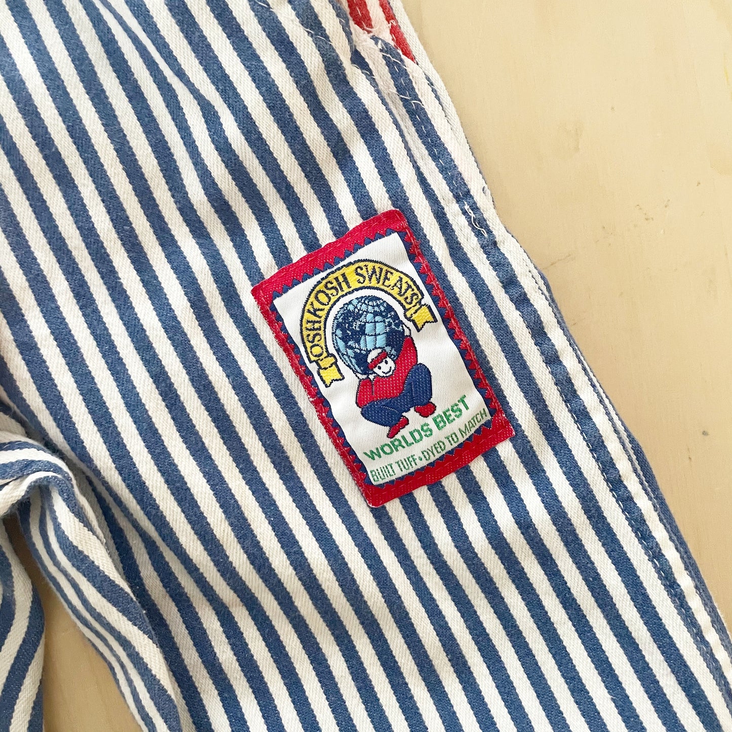 OshKosh Striped World Sweats Patch Overalls