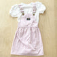 Vintage OshKosh Lilac Striped Skirtall Set - Yellow Clover Vintage Kids Clothes