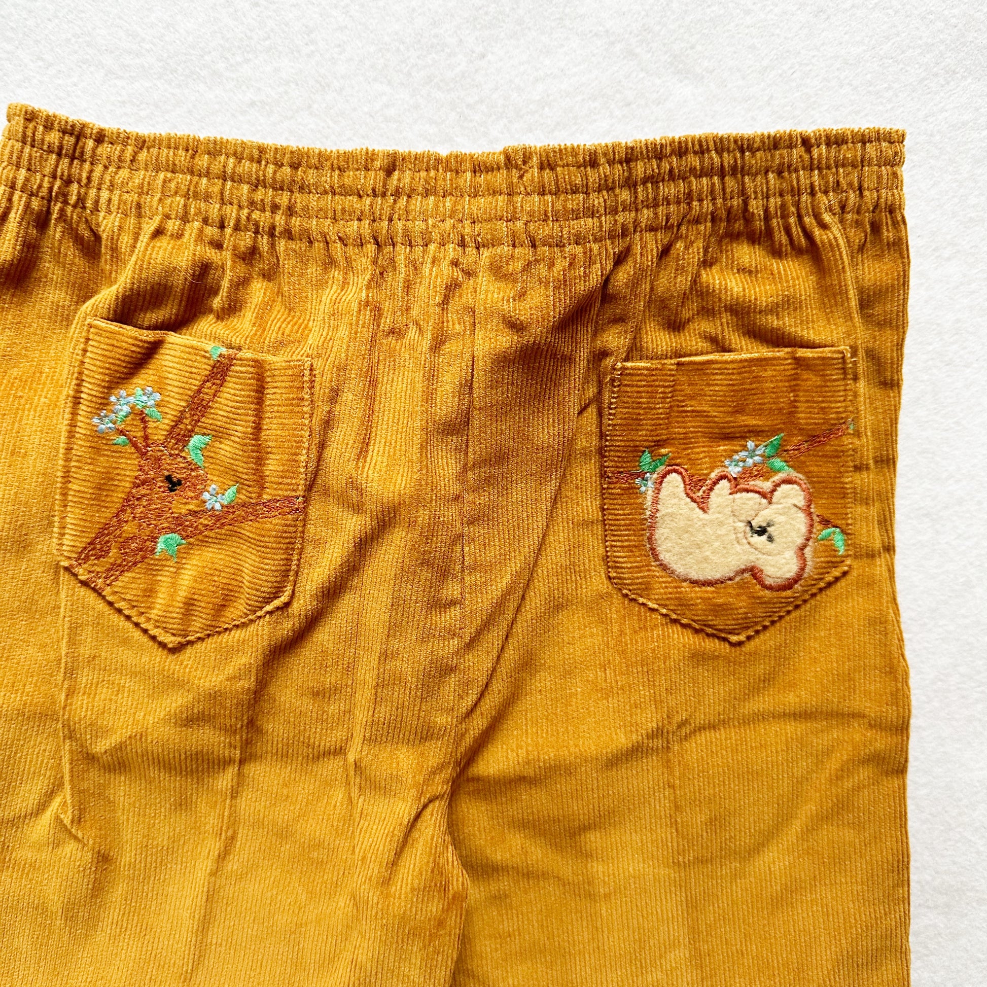 Teenie Genie Koala Pocket Pants - Yellow Clover Vintage Kids Clothes