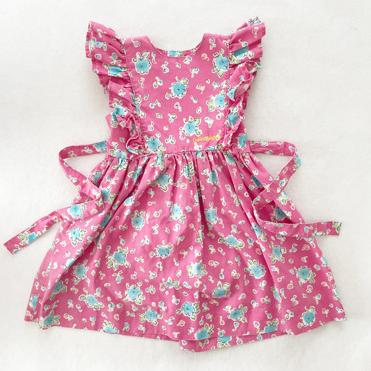 OshKosh Floral Ruffle Dress - Yellow Clover Vintage Kids Clothes