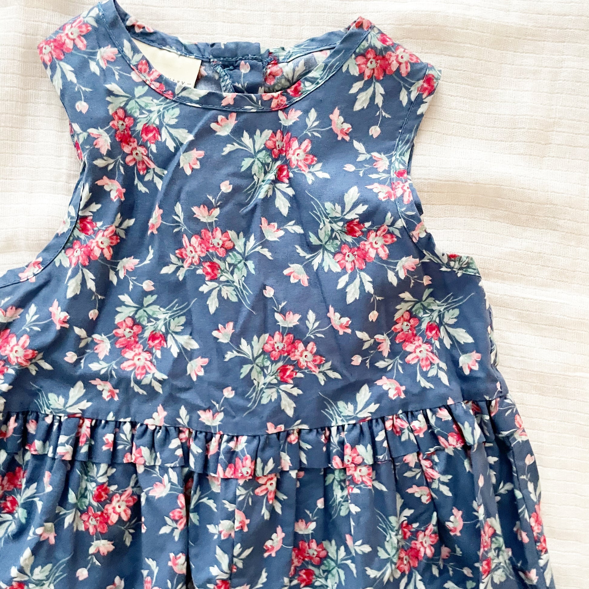 Laura Ashley Floral Romper - Yellow Clover Vintage Kids Clothes
