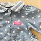 OshKosh Chambray Stripes and Dots Romper - Yellow Clover Vintage Kids Clothes
