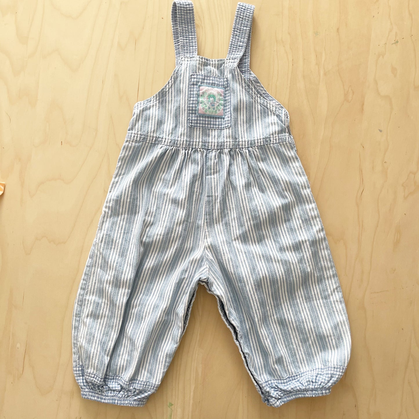 OshKosh Striped Gingham Bubble Overalls