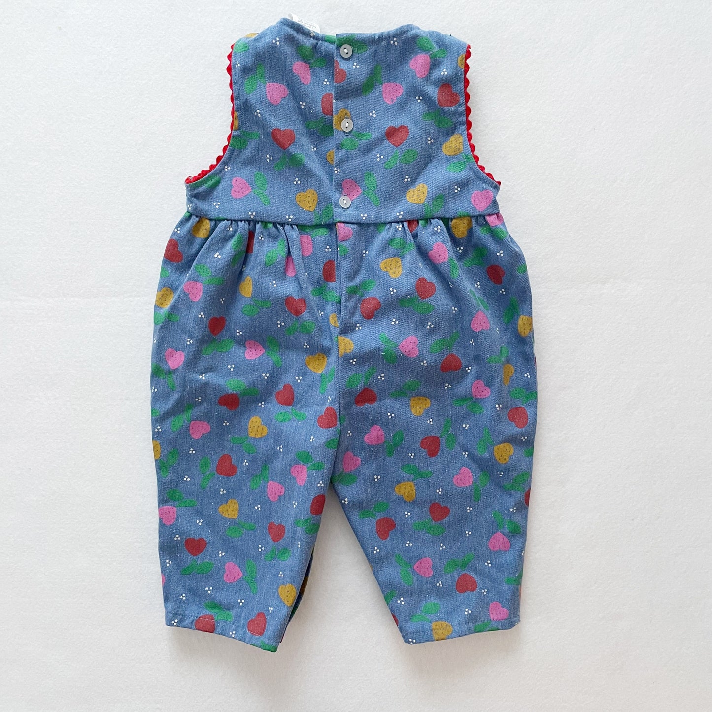 Chambray Heart Print Romper