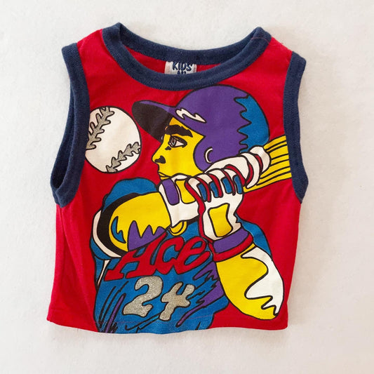 Kids N’ Fun Baseball Tank - Yellow Clover Vintage Kids Clothes