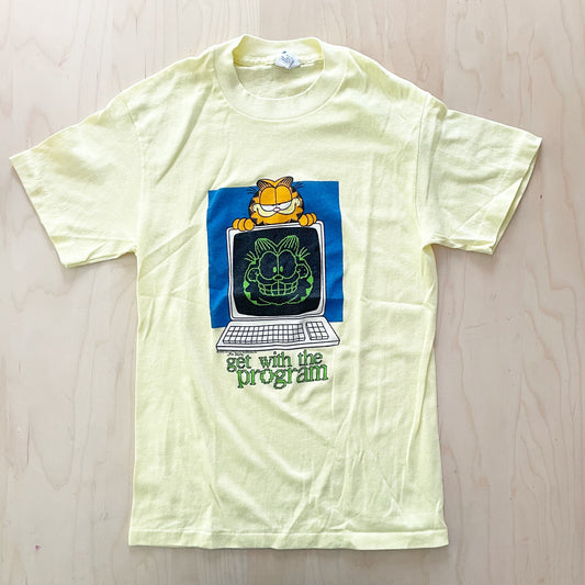 Vintage 1978 Garfield Single Stitch Youth or Adult Tee - Yellow Clover Vintage Kids Clothes