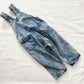 OshKosh Acid Wash Button Pocket Overalls - Yellow Clover Vintage Kids Clothes