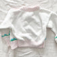 Pastel Embroidered Chunky Cardigan - Yellow Clover Vintage Kids Clothes