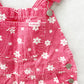 OshKosh Flower Print Shortalls - Yellow Clover Vintage Kids Clothes