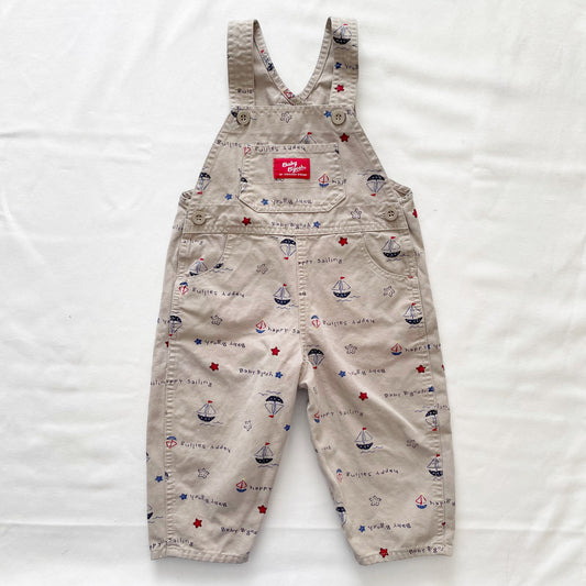 OshKosh Nautical Tan Overalls - Yellow Clover Vintage Kids Clothes
