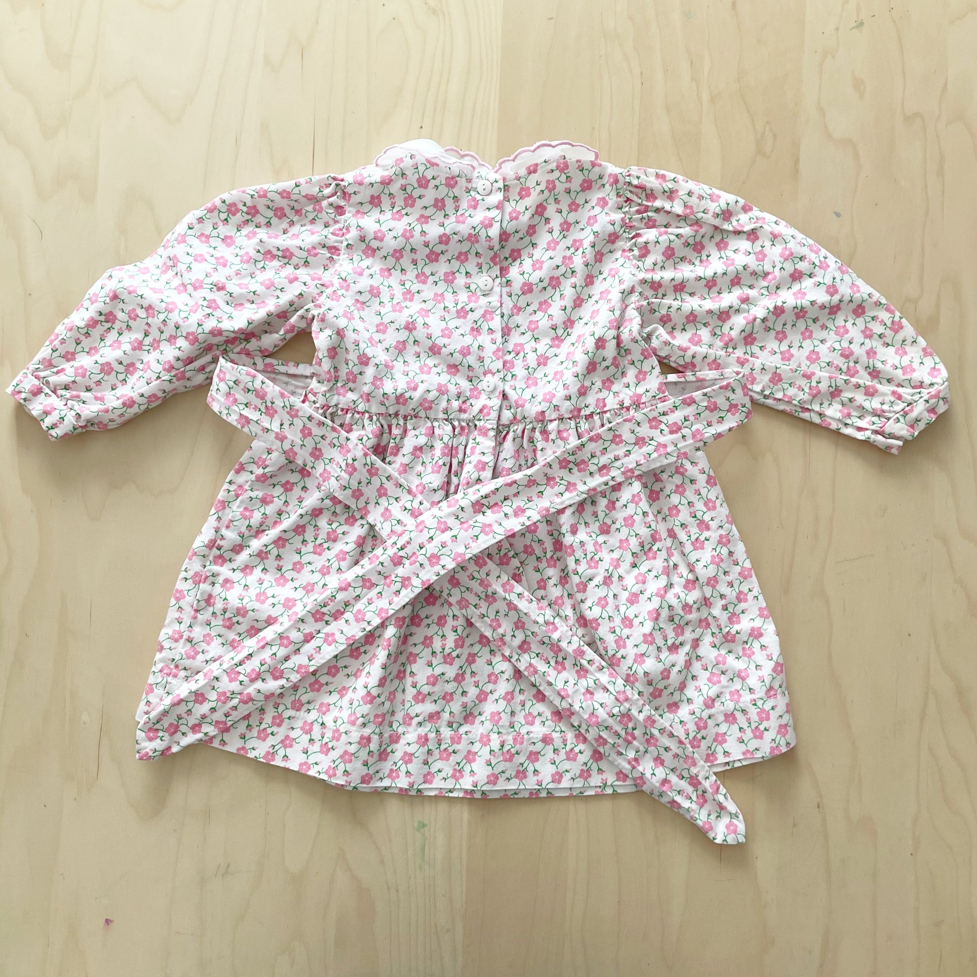 OshKosh Floral Collared Dress - Yellow Clover Vintage Kids Clothes