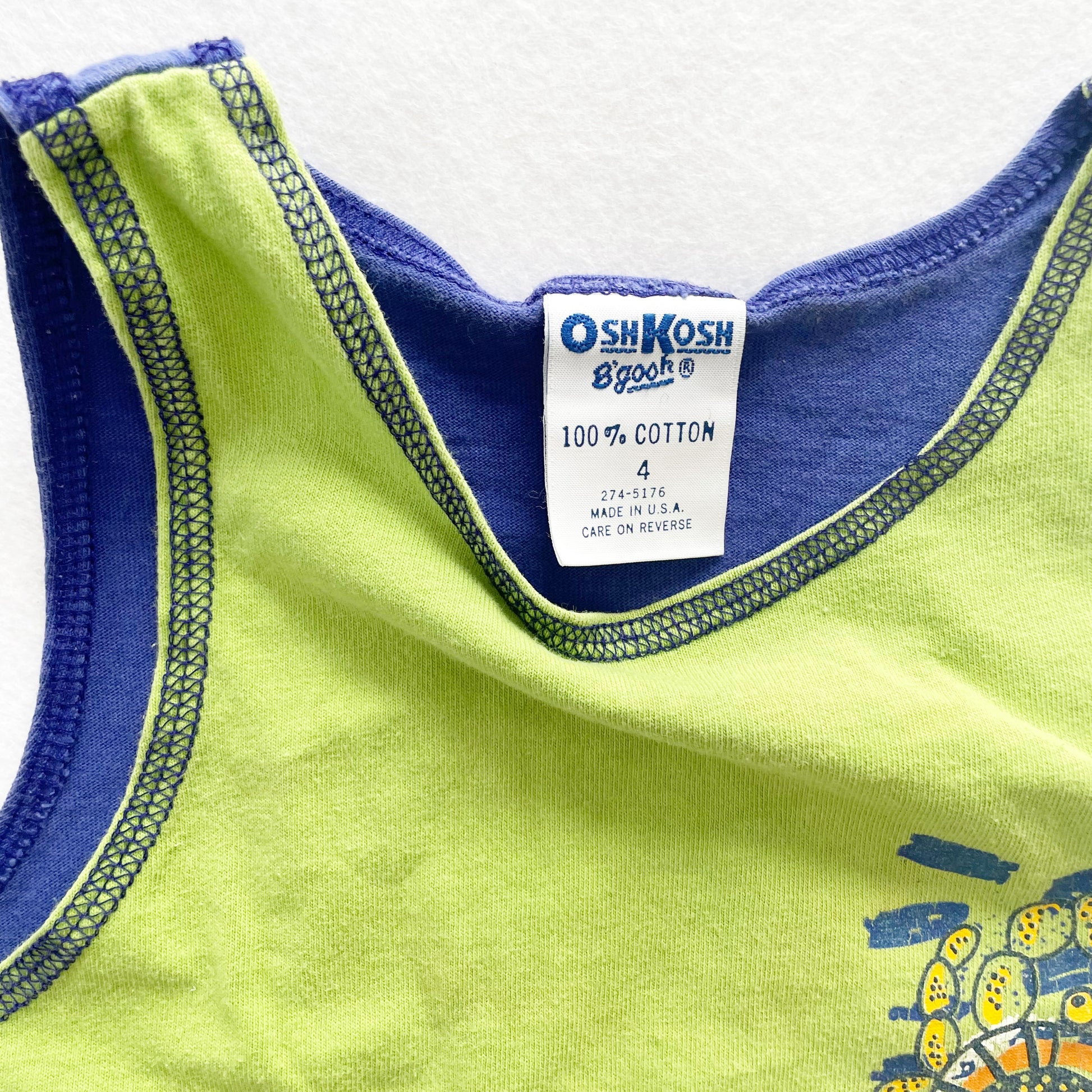 OshKosh Rescue the Reef Tank - Yellow Clover Vintage Kids Clothes
