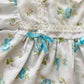 Vintage Blue Rose Floral Dress - Yellow Clover Vintage Kids Clothes