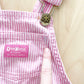 OshKosh Pink Engineer Stripe Shortalls - Yellow Clover Vintage Kids Clothes