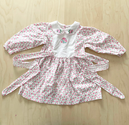 OshKosh Floral Collared Dress - Yellow Clover Vintage Kids Clothes