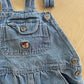 Little Arizona Bear Embroidery Overalls - Yellow Clover Vintage Kids Clothes