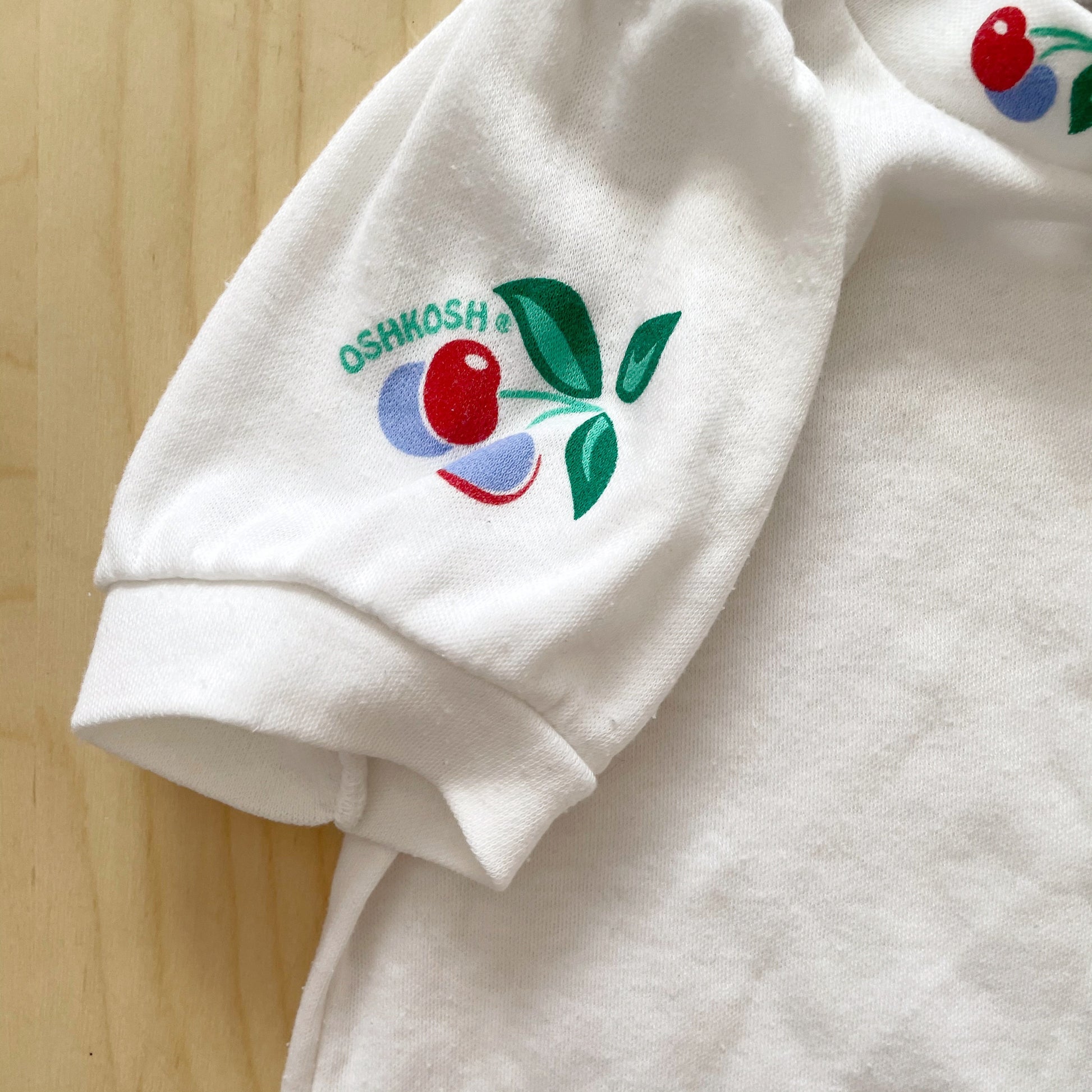Vintage OshKosh Cherry Layering Tee - Yellow Clover Vintage Kids Clothes