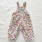 OshKosh Multicolored Rose Print Fine Cord Overalls