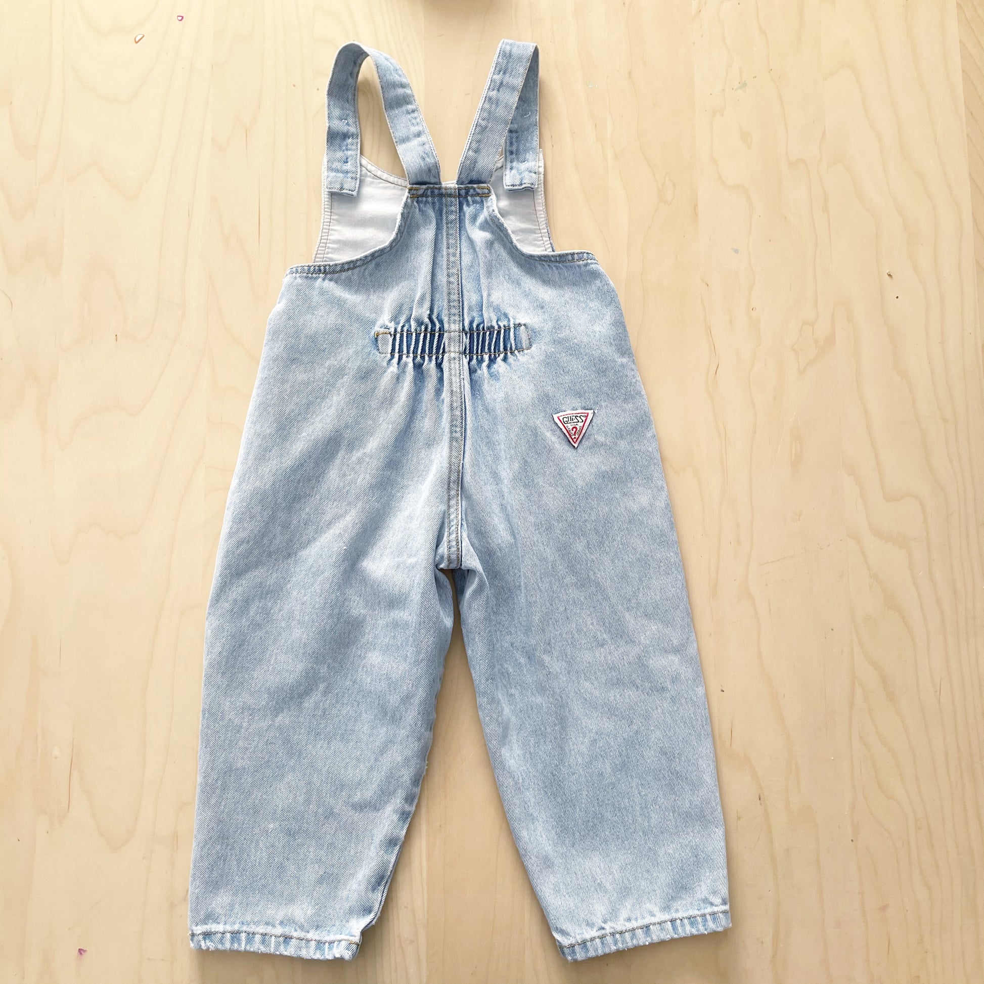 Vintage Guess Light Wash Button Overalls - Yellow Clover Vintage Kids Clothes