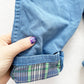 OshKosh Blue Plaid Accent Overalls - Yellow Clover Vintage Kids Clothes
