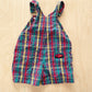 Vintage Gymboree Seersucker Plaid Golf Patch Shortalls - Yellow Clover Vintage Kids Clothes