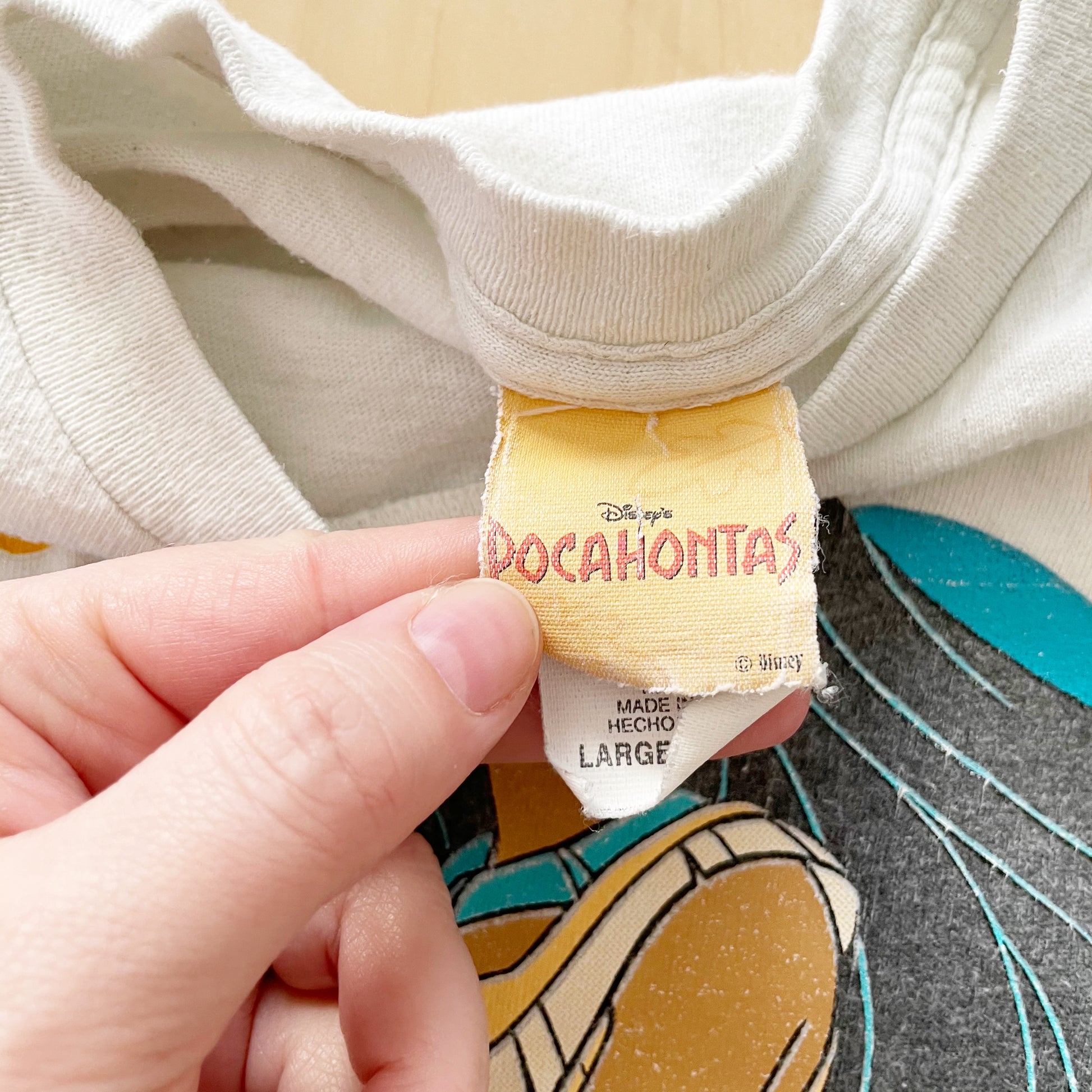 Vintage Pocahontas Double Sided Tee - Yellow Clover Vintage Kids Clothes