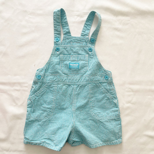 OshKosh Gingham Turquoise Shortalls