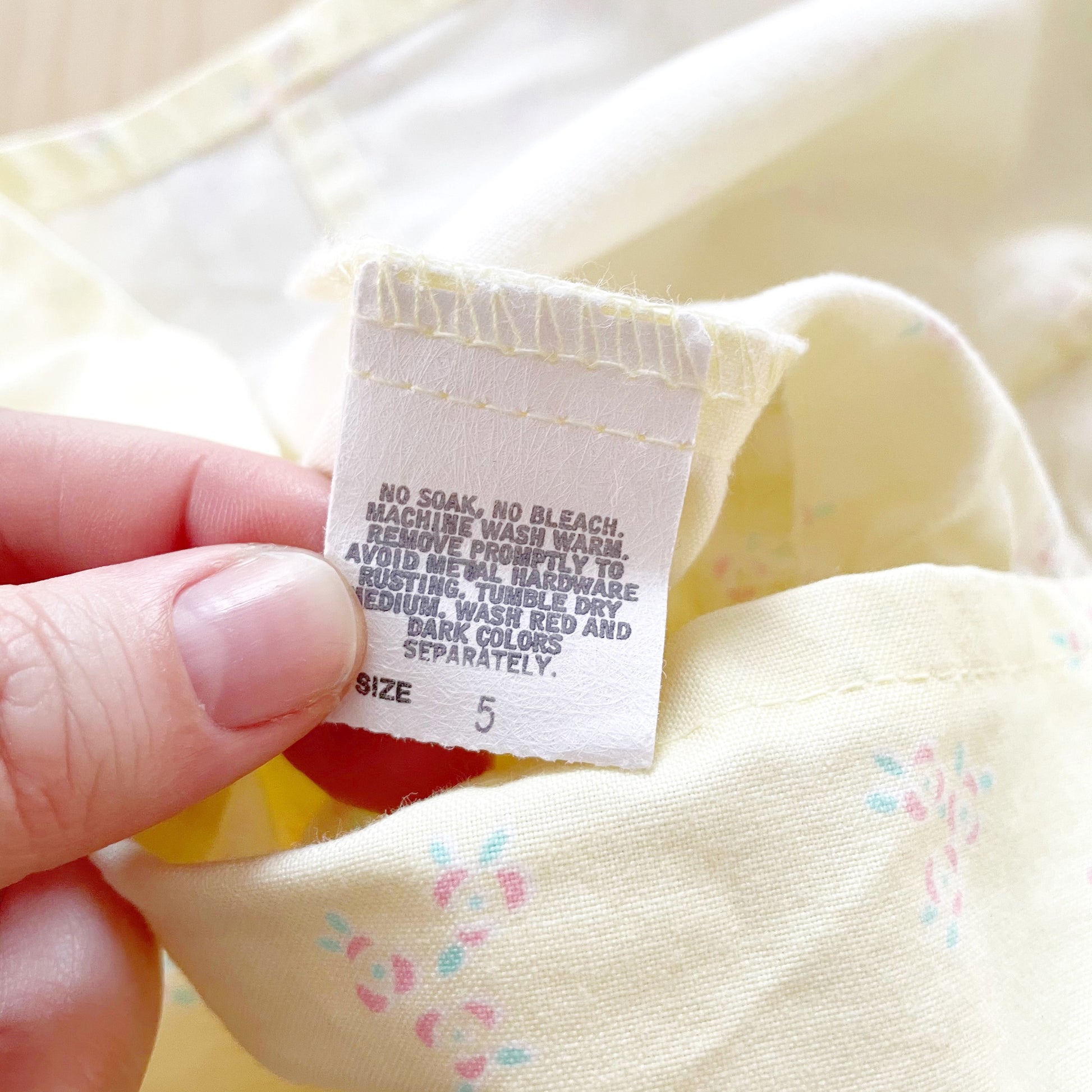 Vintage OshKosh Yellow Subtle Floral Skirtall - Yellow Clover Vintage Kids Clothes