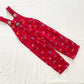 OshKosh Red Cord Vehicles Print Overalls - Yellow Clover Vintage Kids Clothes