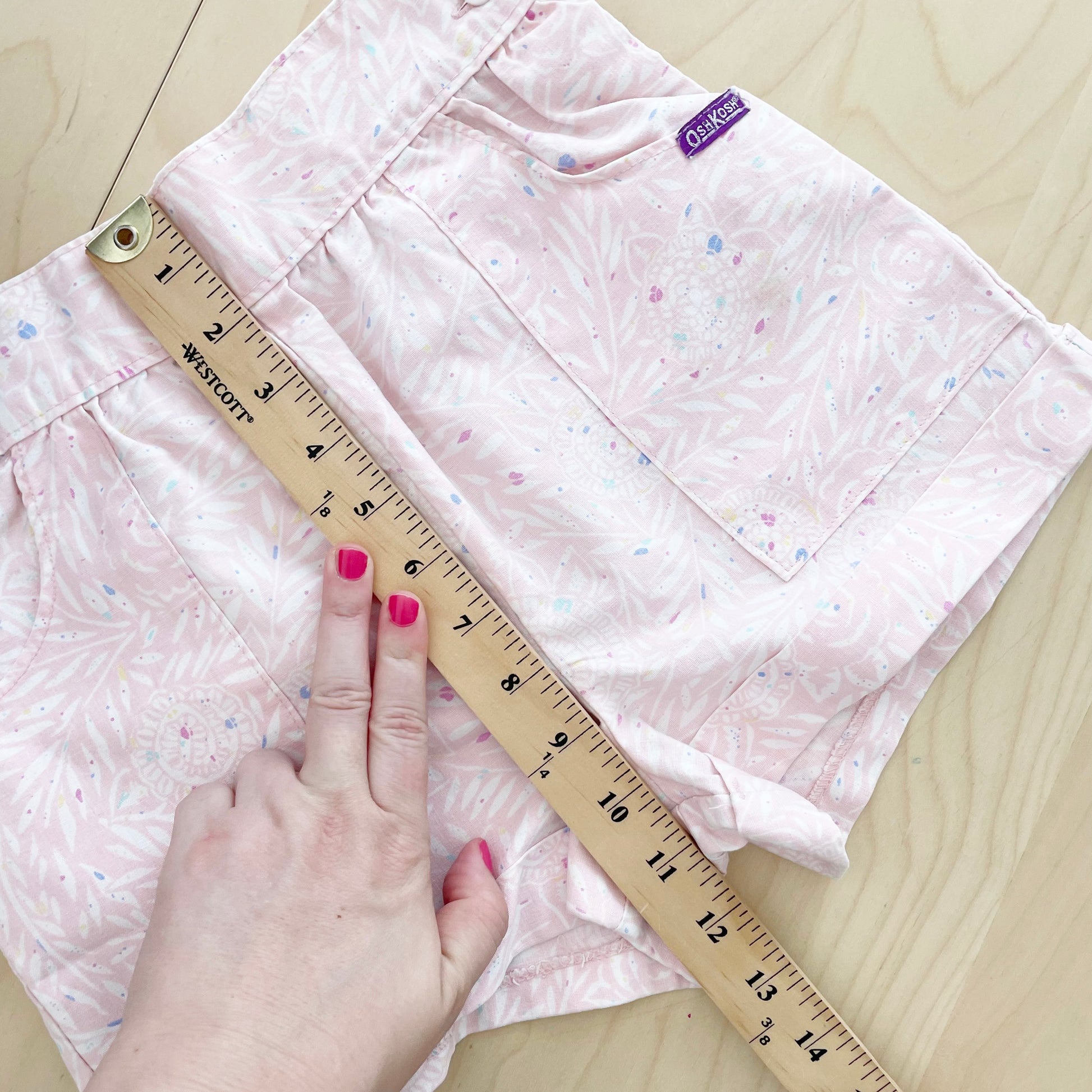 OshKosh Floral Medallion Print Shorts - Yellow Clover Vintage Kids Clothes