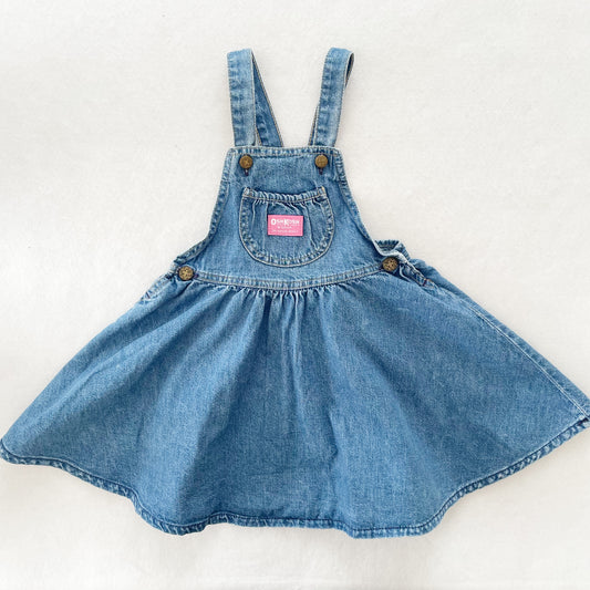 OshKosh Denim Skirtall - Yellow Clover Vintage Kids Clothes