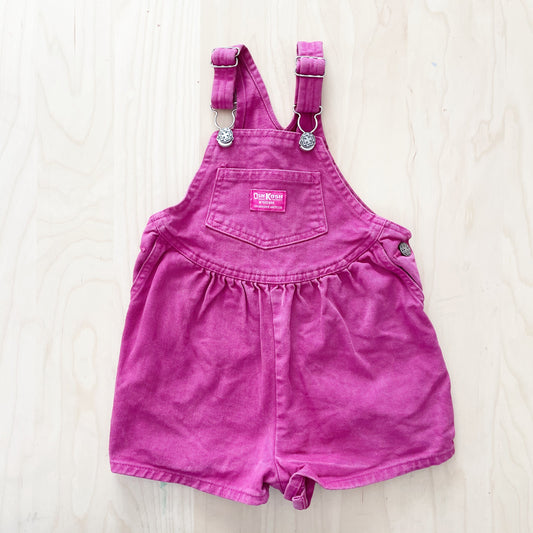 OshKosh Scoop Cut Shortalls - Yellow Clover Vintage Kids Clothes