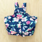 Vintage OshKosh Floral Ballet Co Bubble Overalls Romper
