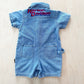 Harley Davidson Denim Zip Romper - Yellow Clover Vintage Kids Clothes