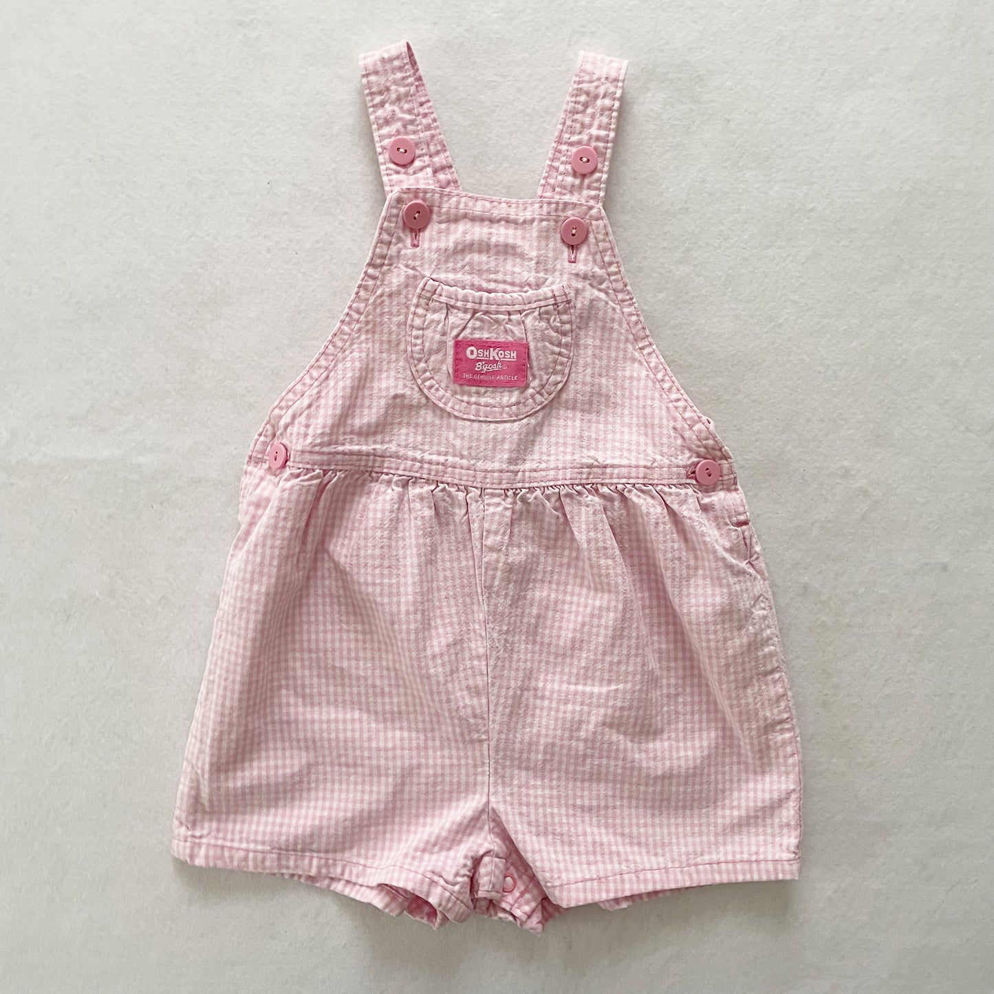 OshKosh Pink Gingham Shortalls