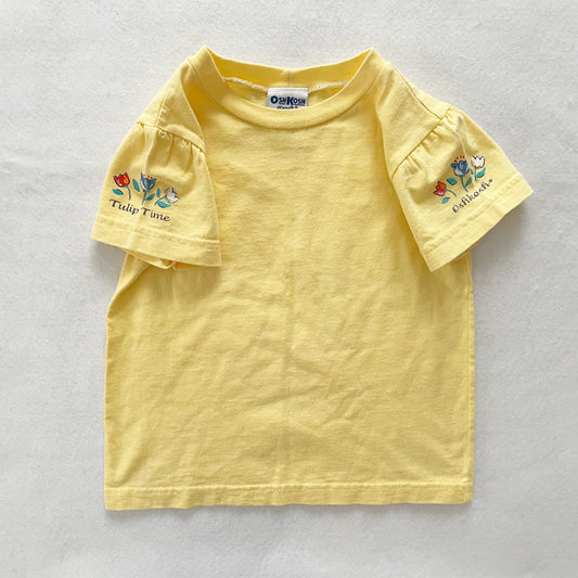OshKosh Tulip Time Tee - Yellow Clover Vintage Kids Clothes