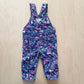 OshKosh Bunny Floral Print Overalls - Yellow Clover Vintage Kids Clothes