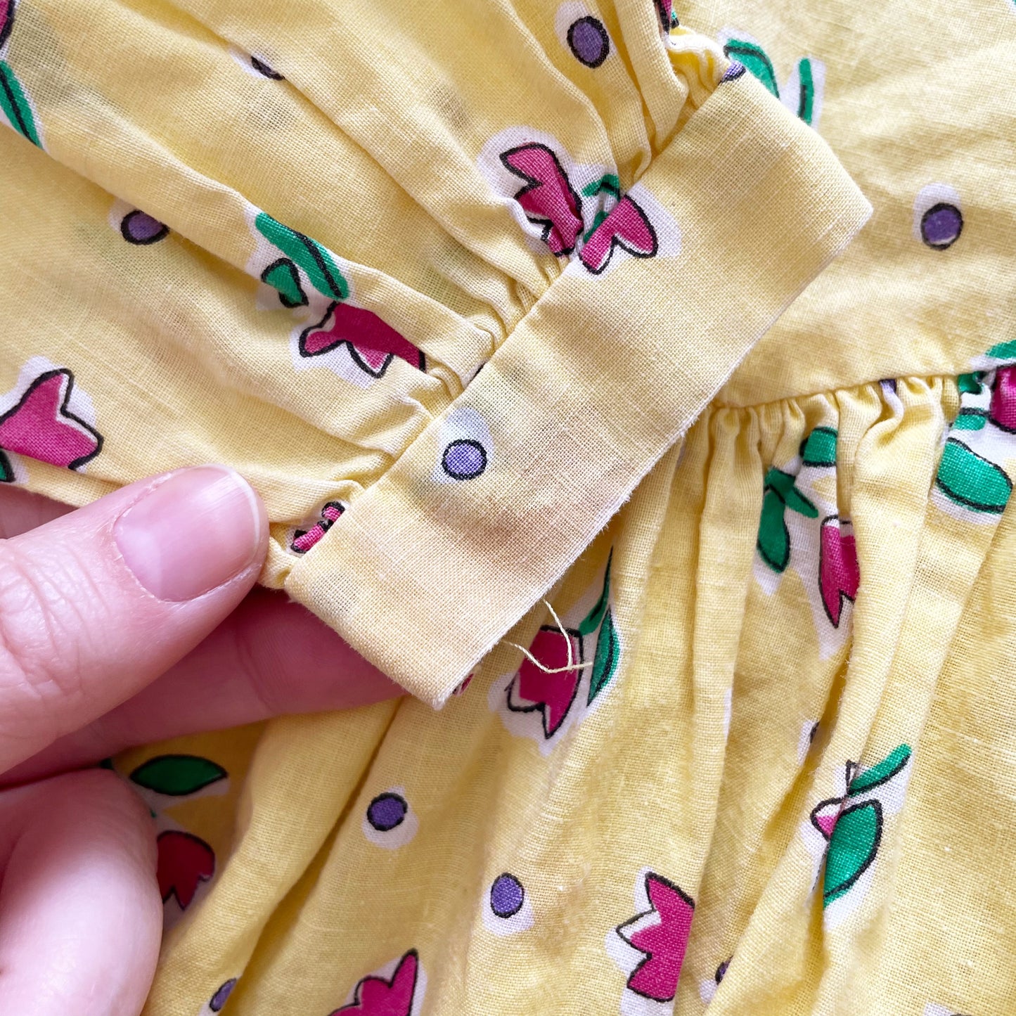 OshKosh Yellow Tulip Dress - Yellow Clover Vintage Kids Clothes